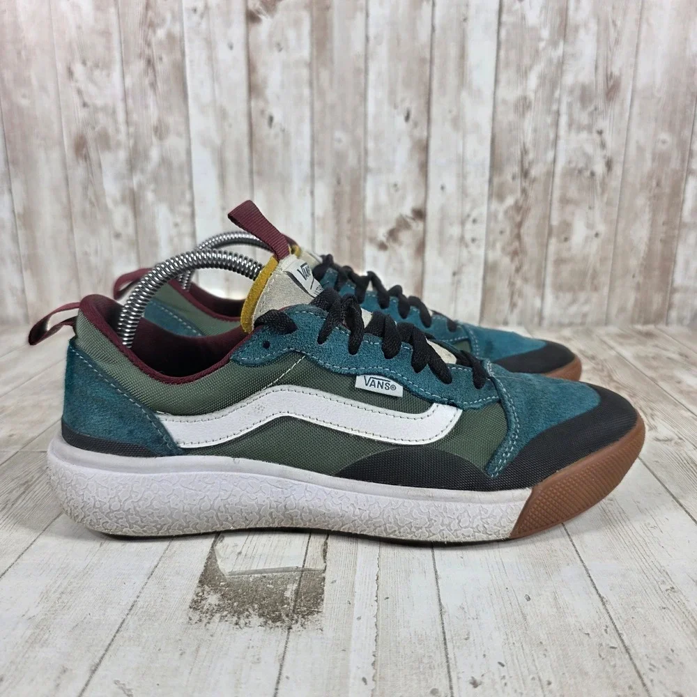 Vans UltraRange EXO Sneakers Teal Green Burgundy 721356 Womens 9.5 Mens 8.0